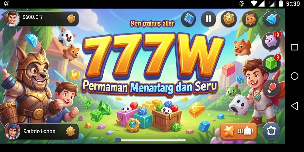 Tangkapan layar menunjukkan tantangan puzzle menarik dari 7777W.
