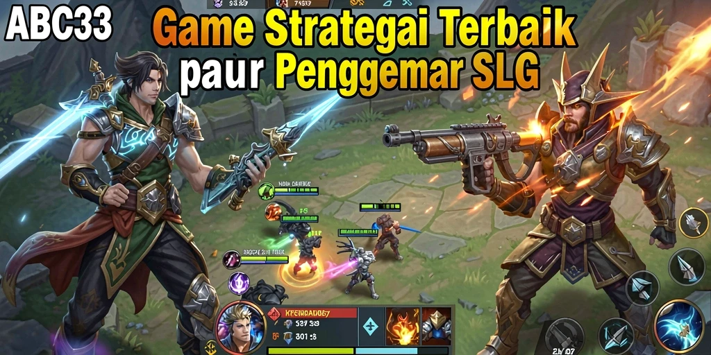 Tangkapan layar gameplay ABC33 menampilkan aksi strategi yang intens.