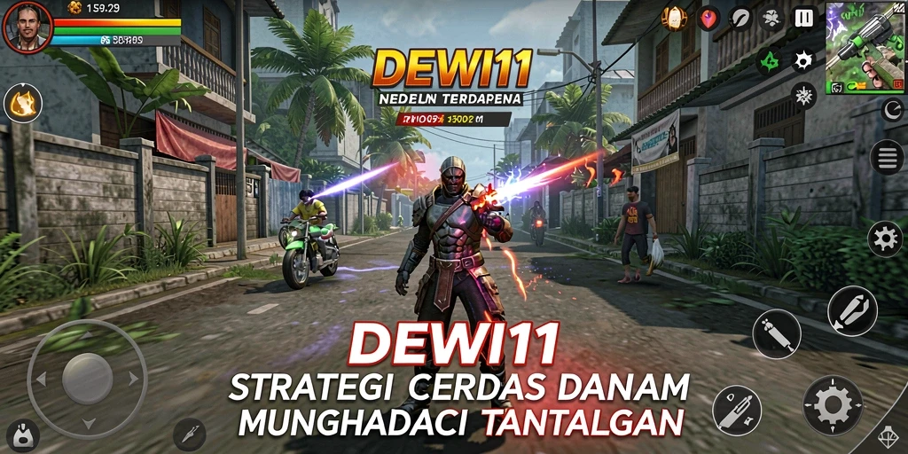 Tampilan dinamis gameplay strategi DEWI11 yang mengasyikkan.