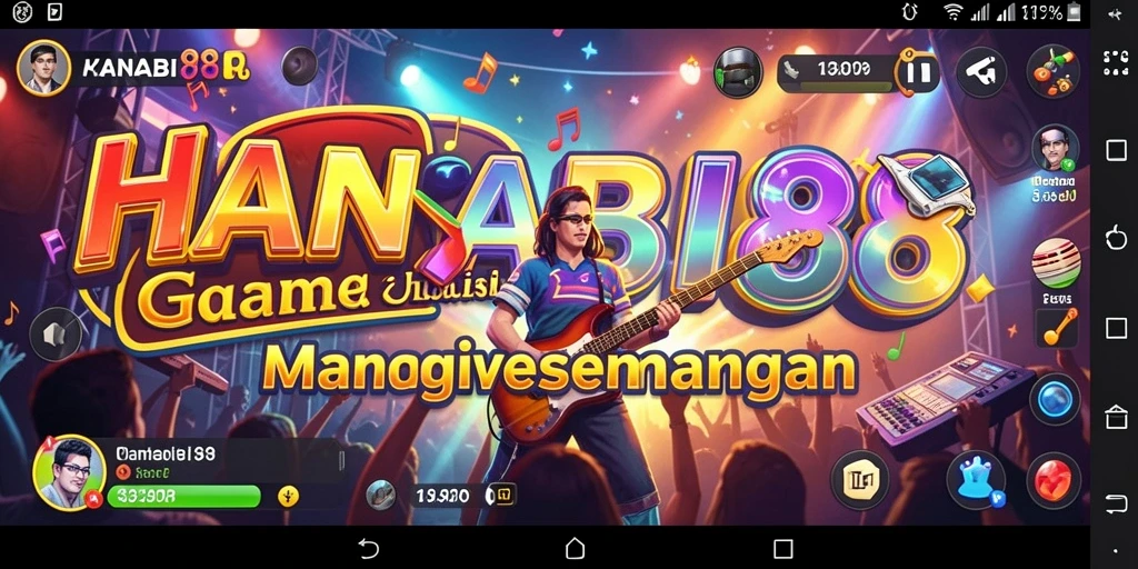 Tangkapan layar gameplay <strong>HANABI88</strong> yang menampilkan aksi musik seru.