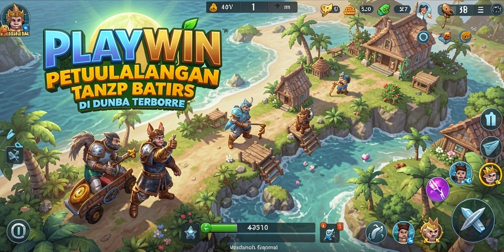 Screenshot utama menunjukkan gameplay menakjubkan dalam dunia terbuka.