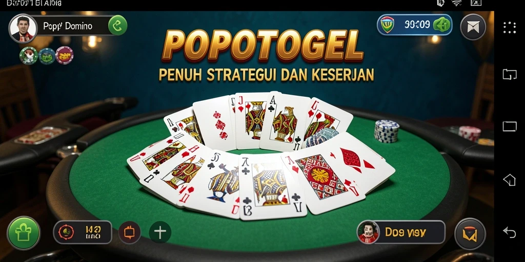 Screenshot dari gameplay seru dalam permainan Domino POPOTOGEL.